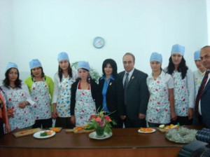 16-Yeghegnadzor VHS culinary cooking student with AAEF President and Vice president and AAEF Armenian  branch Director